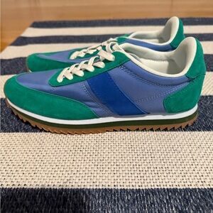 J. Crew Blue and Green Women's Sneakers